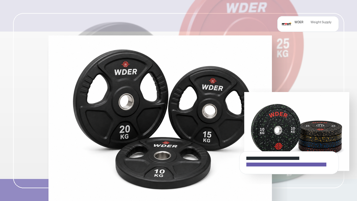 Commercial Dumbbell Grip Diameter packing and RFQ visual for DACH-Region