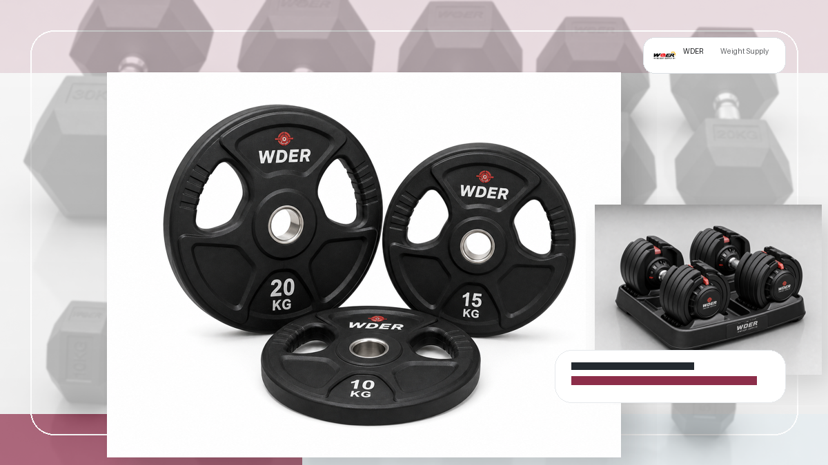 Fitness Franchise Free Weight Standardisierung packing and RFQ visual for DACH-Region