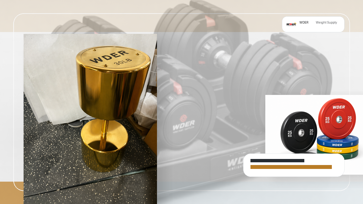 dealer exclusive gym weight line launch QC and warehouse receiving visual for 한국 및 동아시아 B2B 시장