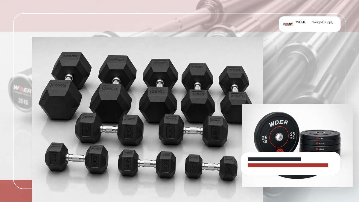 fitness franchise free weight standardization packing and RFQ visual for 한국 및 동아시아 B2B 시장