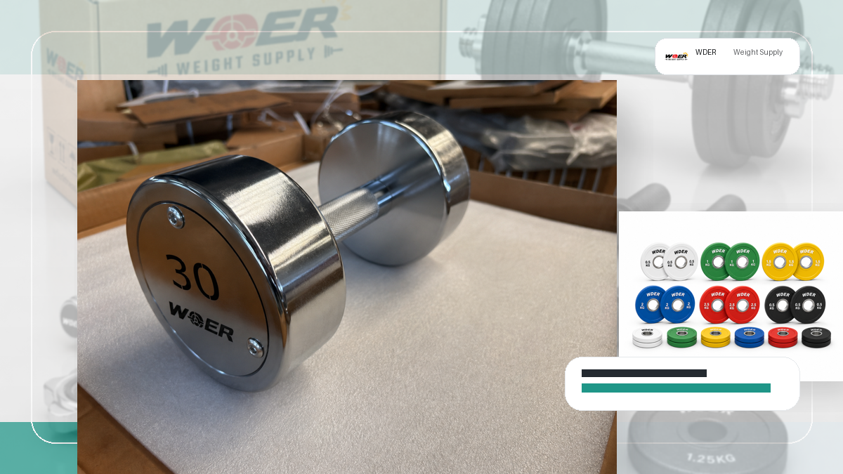 commercial dumbbell grip diameter packing and RFQ visual for Nederland en Benelux