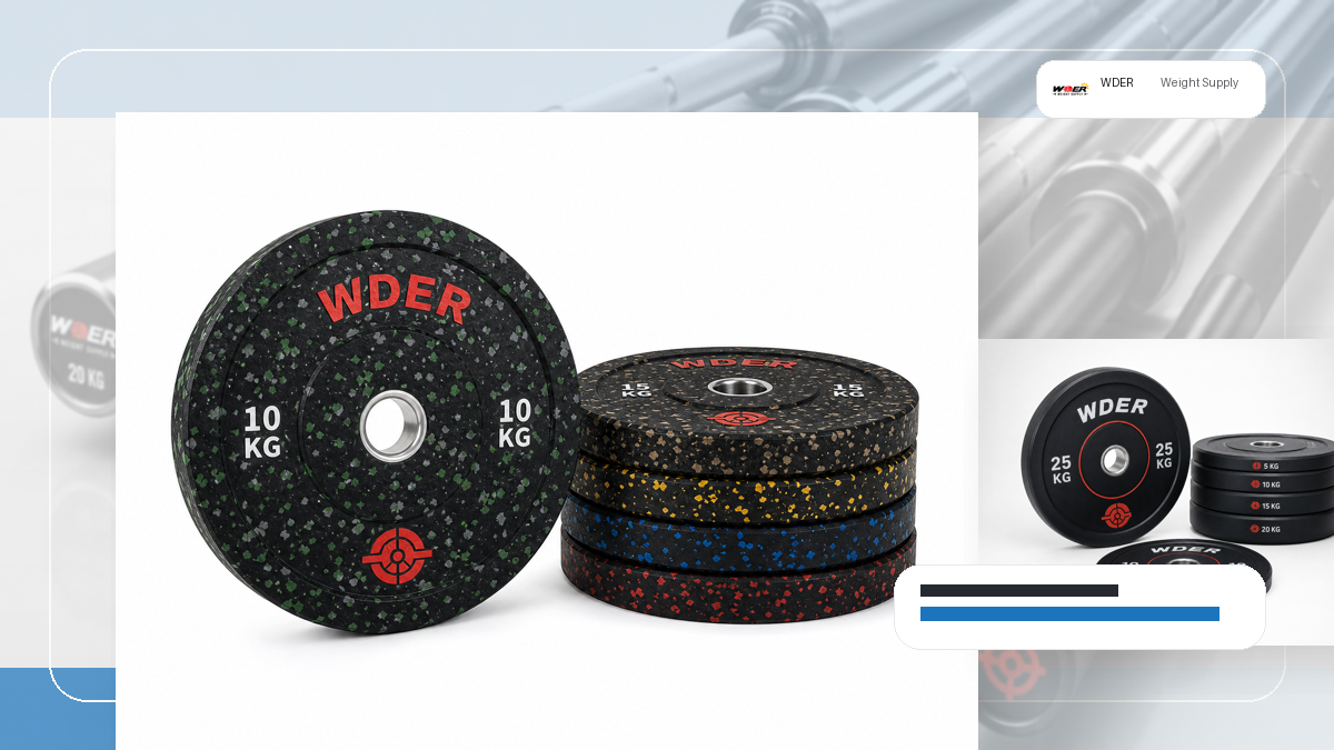 commercial gym tender free weight specification packing and RFQ visual for DACH-Region