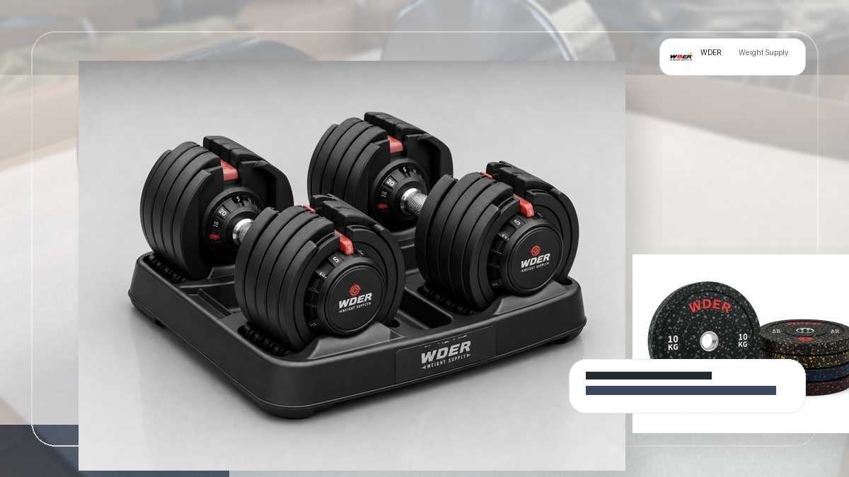 dealer catalog photo specification gym weights packing and RFQ visual for DACH-Region