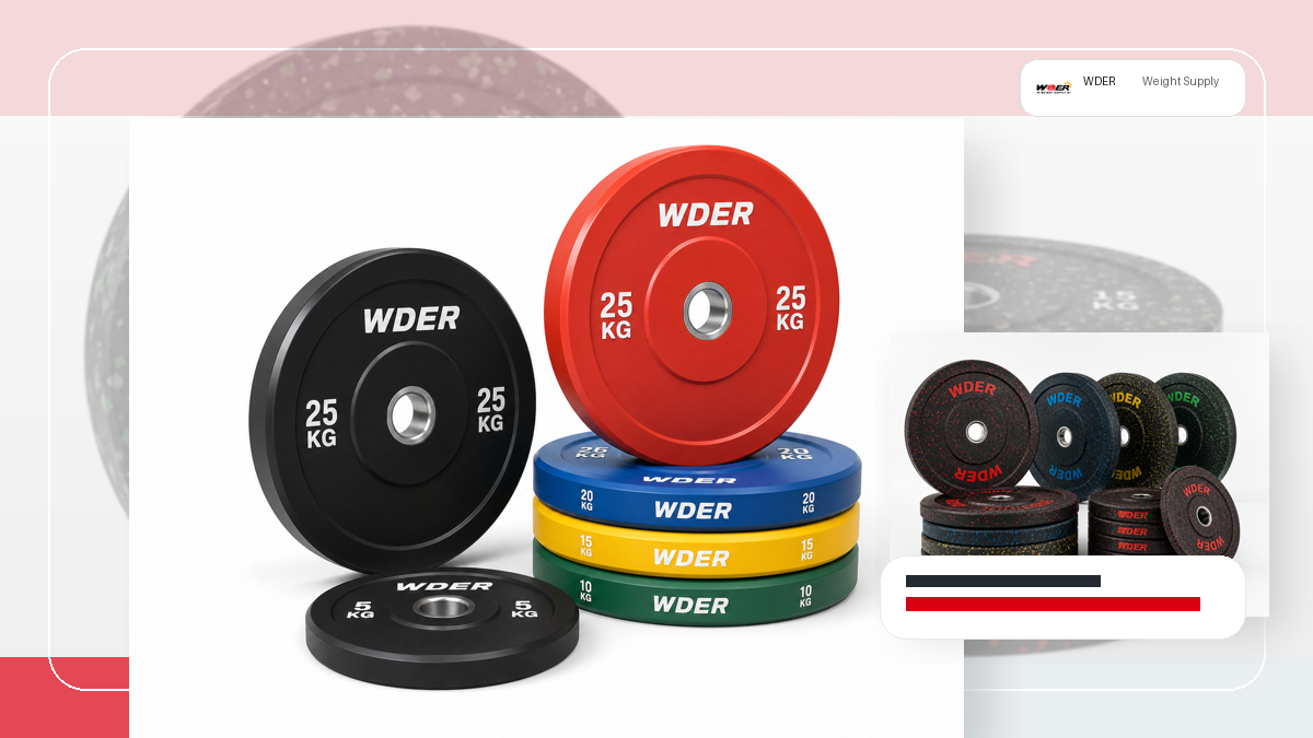 OEM weight plate color coding system packing and RFQ visual for DACH-Region
