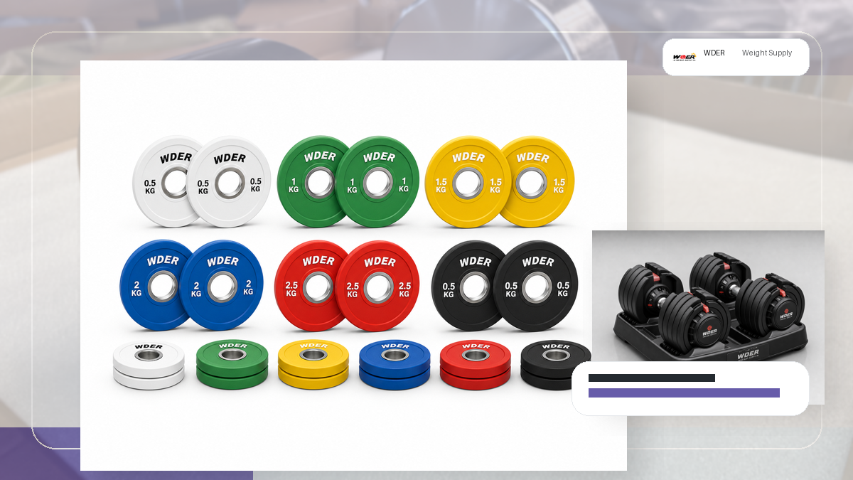OEM weight plate color coding system packing and RFQ visual for Nederland en Benelux
