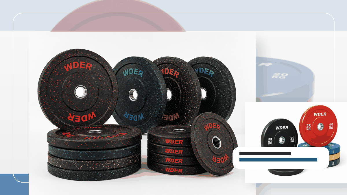 Branch Transfer Label Gym Weights packing and RFQ visual for DACH-Region