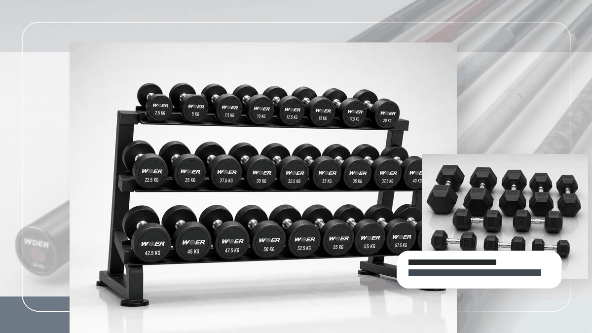Inbound Photo Evidence Gym Weights packing and RFQ visual for DACH-Region