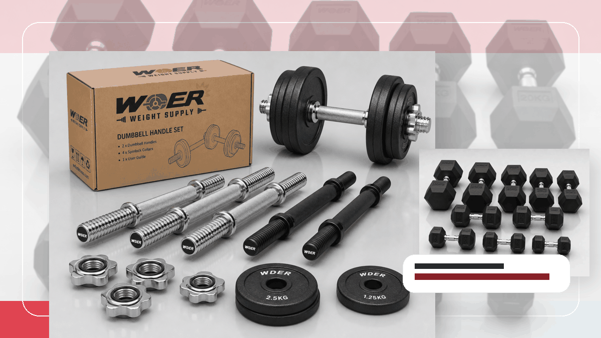 replacement part pack gym weights packing and RFQ visual for United States, Canada, UK and Australia