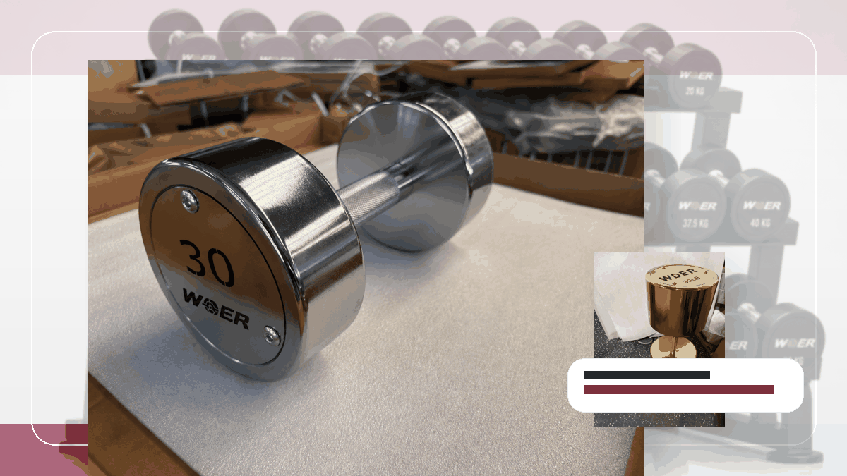 sample approval matrix private label gym weights packing and RFQ visual for India and South Asia