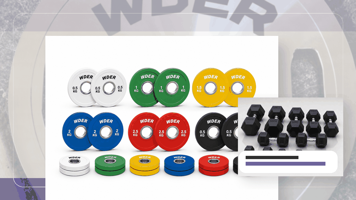 spare part packs gymgewichten packing and RFQ visual for Nederland en Benelux