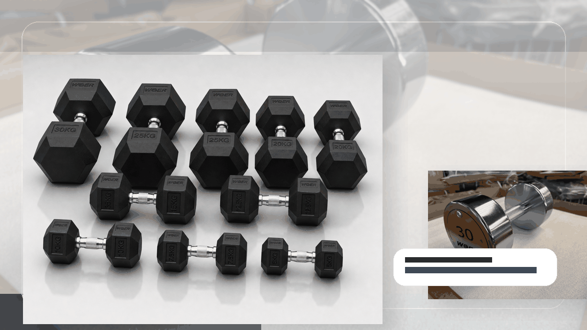 mixed SKU cartons gym weights QC and warehouse receiving visual for Россия и рынки СНГ