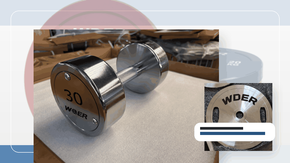 damage triage receiving gym weights packing and RFQ visual for Россия и рынки СНГ