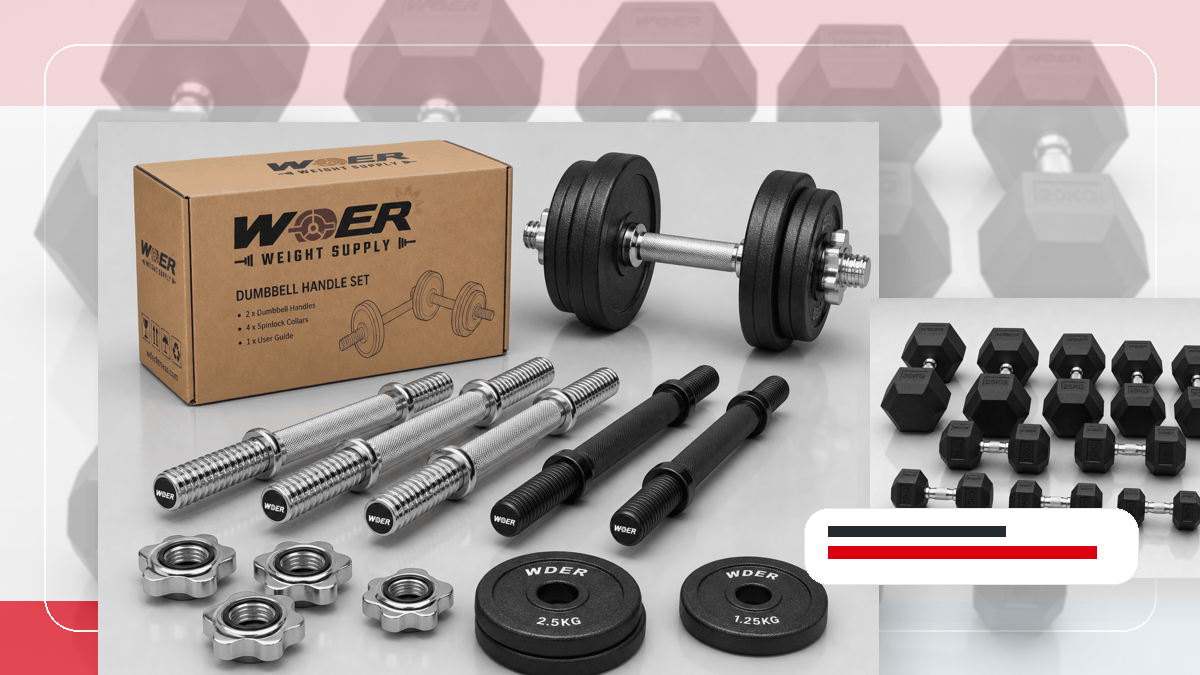 container seal loading photo gym weights packing and RFQ visual for 한국 및 동아시아 B2B 시장