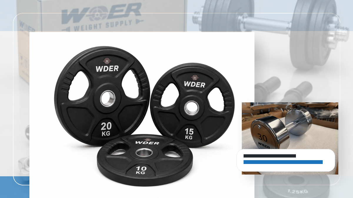 notify party consignee gym weights QC and warehouse receiving visual for 한국 및 동아시아 B2B 시장