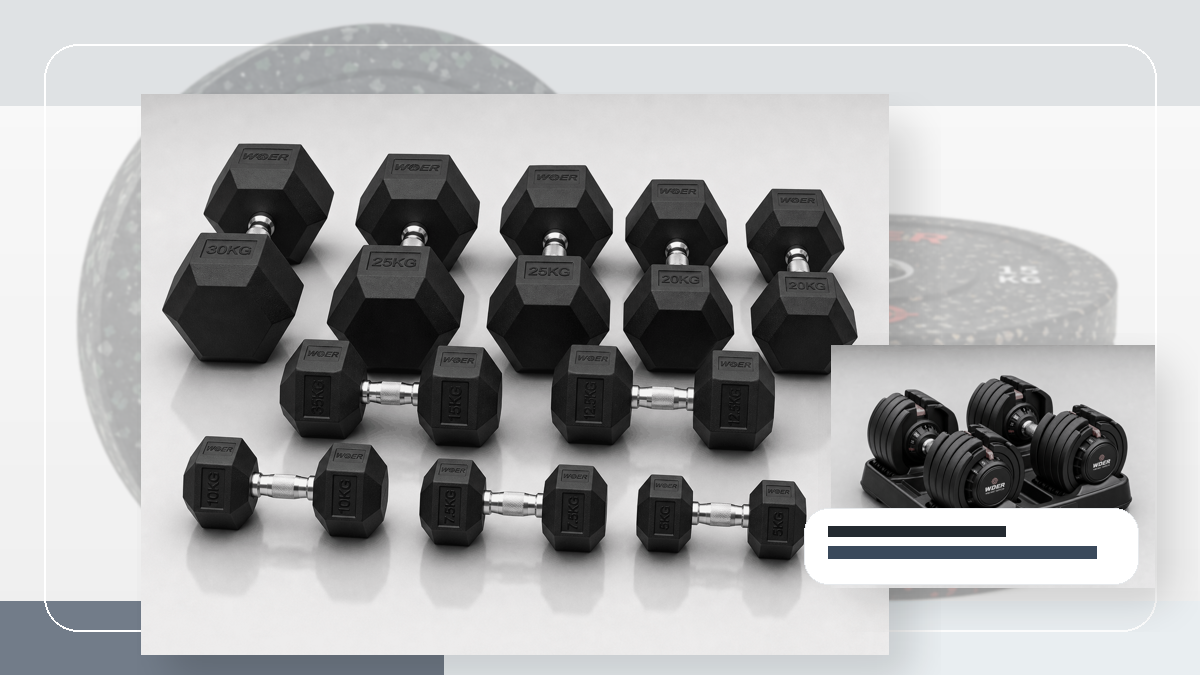 showroom sample private label gymgewichten packing and RFQ visual for Nederland en Benelux