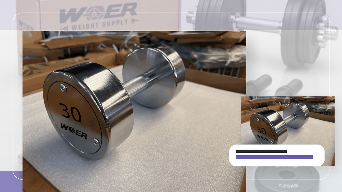 showroom sample private label gym weights QC and warehouse receiving visual for Россия и рынки СНГ