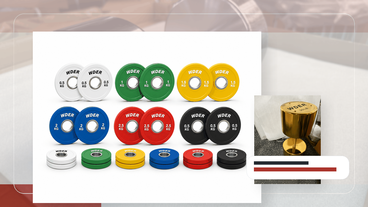 Karton Umetikettierung Gym Weights packing and RFQ visual for DACH-Region