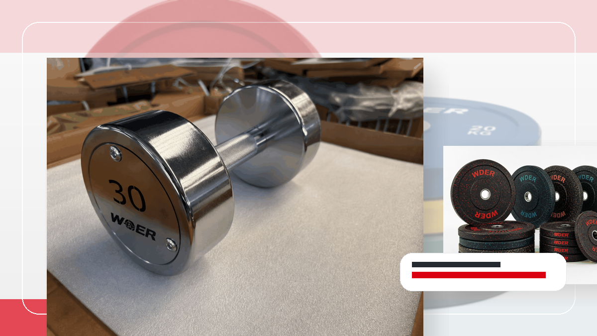 Dokumentrevision Gym Weights QC and warehouse receiving visual for DACH-Region