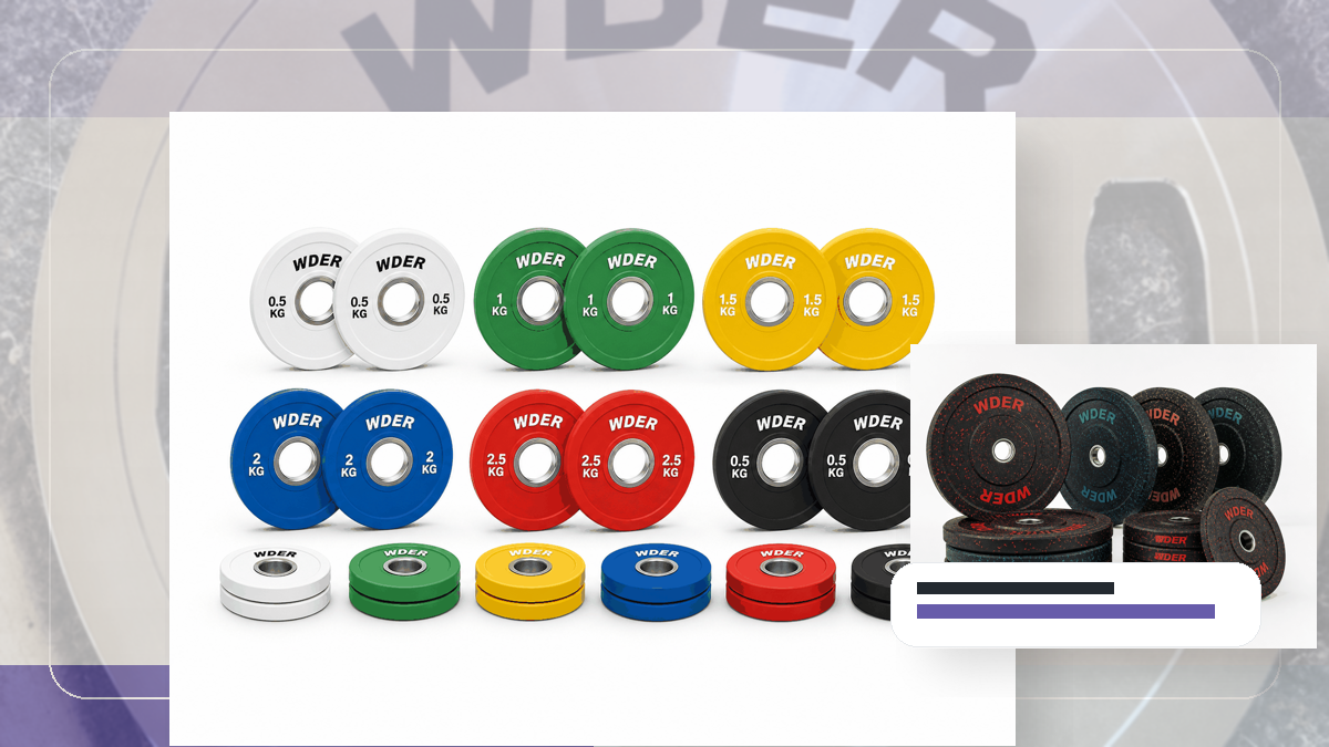 Lieferzeitfenster Gym Weights packing and RFQ visual for DACH-Region