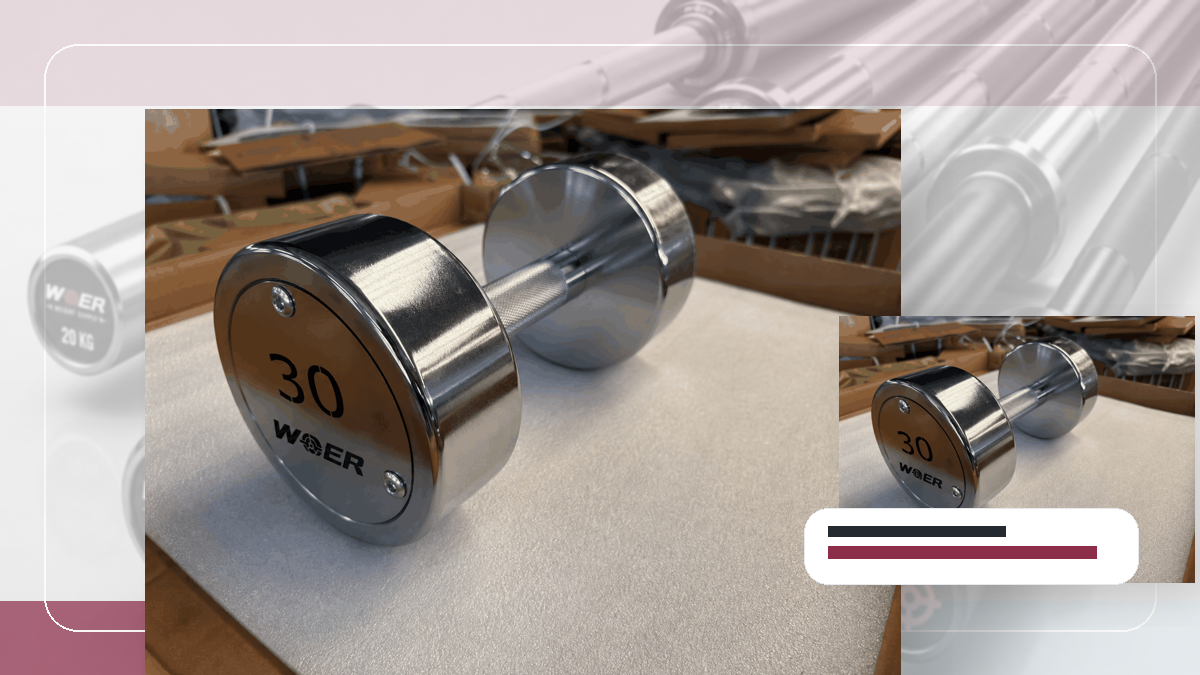 Paletten Bay Gym Weights packing and RFQ visual for DACH-Region