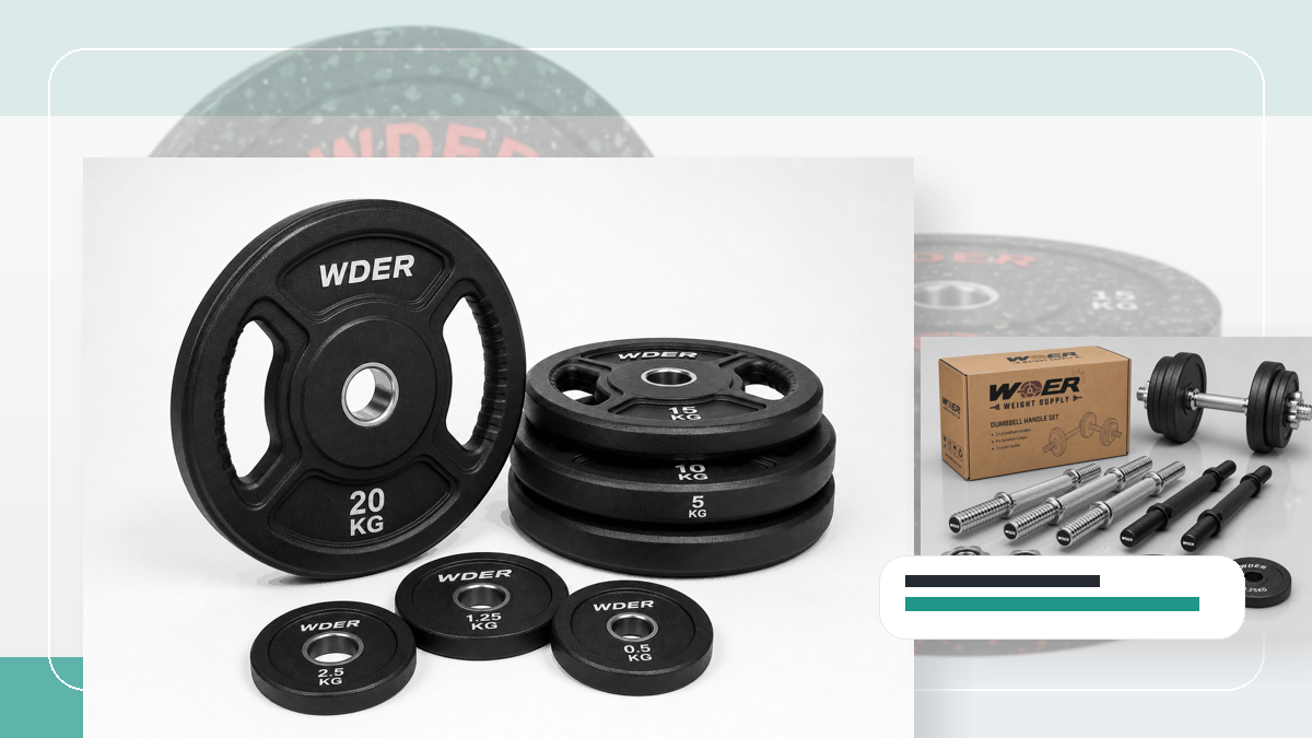 Entlade Equipment Gym Weights QC and warehouse receiving visual for DACH-Region
