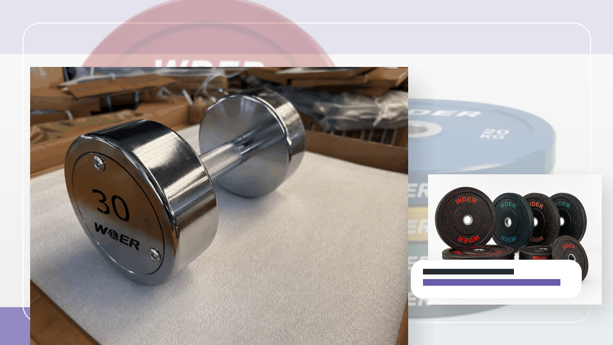 sample archive version control gym weights QC and warehouse receiving visual for India and South Asia