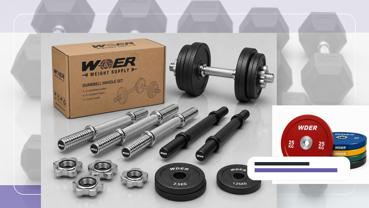 delivery appointment gymgewichten packing and RFQ visual for Nederland en Benelux