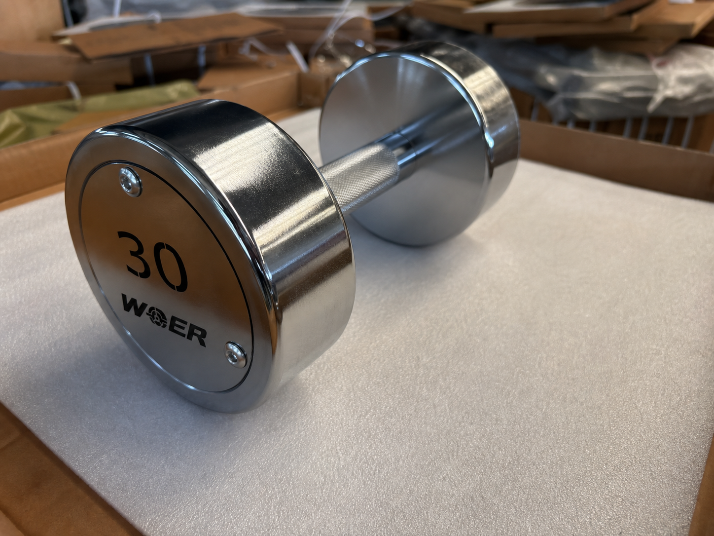 WDER Chrome Round Fixed Dumbbell