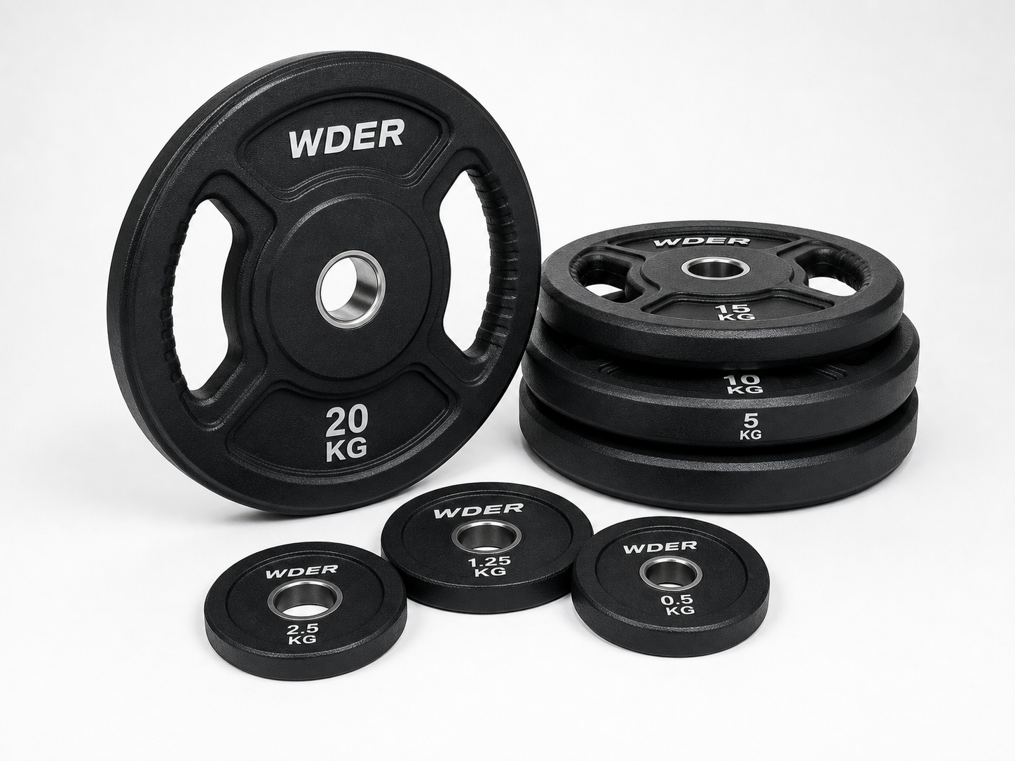 WDER Black Olympic Rubber Plates